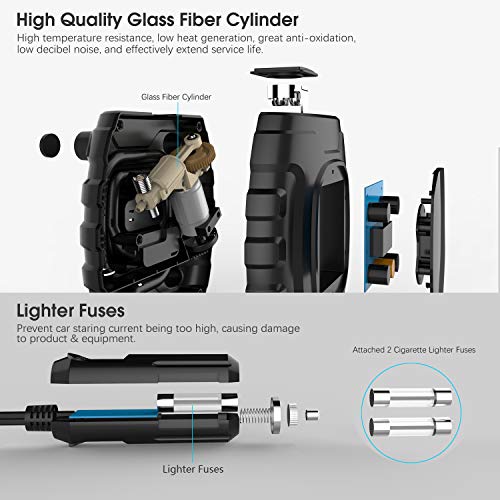 image for Aoboco Tire Inflator, DC 12V Tire Pump with Digital Touch Screen, Port