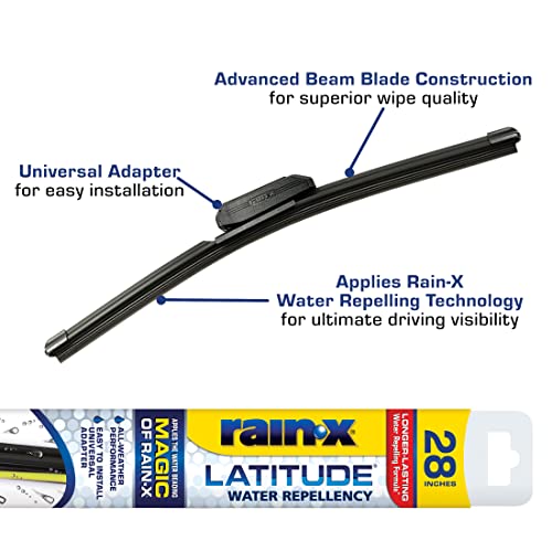 Image of Rain-X 5079282-2 Repellency Water Repellent Wiper Blades, 28 inch Windshield Wiper, All Weather Streak-Free for Enhanced Visibility w /Water Repellency Formula