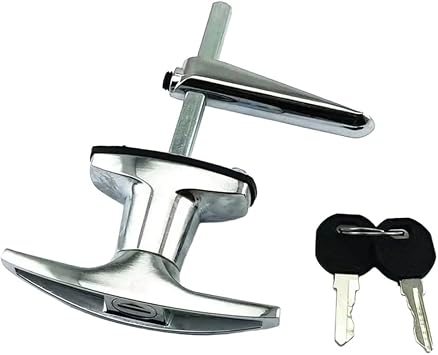 Zinc Alloy T-Handle Lock, with Chrome Finish for Truck Camper Shell Canopy Storage Cabinet Door ReplacementB
