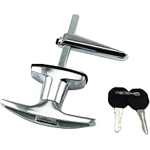 Zinc Alloy T-Handle Lock, with Chrome Finish for Truck Camper Shell Canopy Storage Cabinet Door ReplacementB