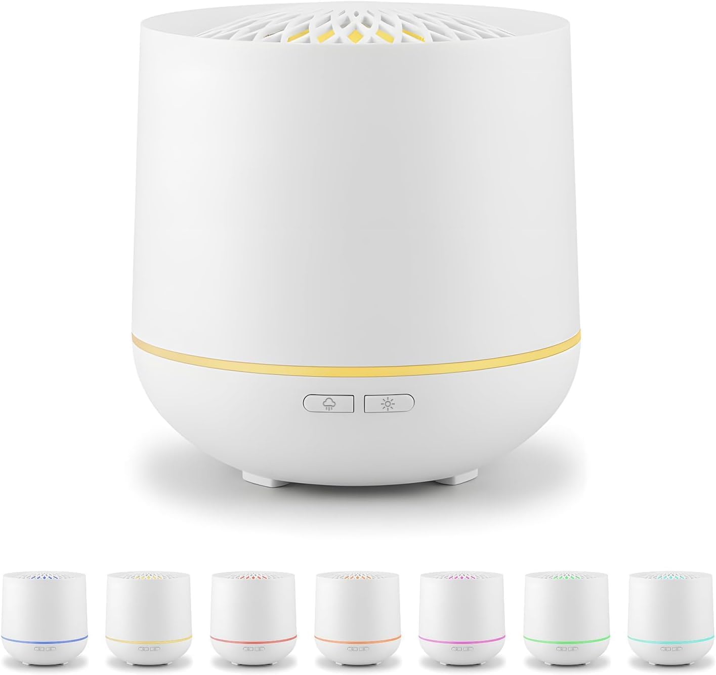 – Diffuser, 300ml Ultrasonic Aroma Diffuser for Essential Oils, Cool Mist Oil Diffusers with 7-Color LED Light & Auto Shut-Off, Diffusers for Home and Office(White)