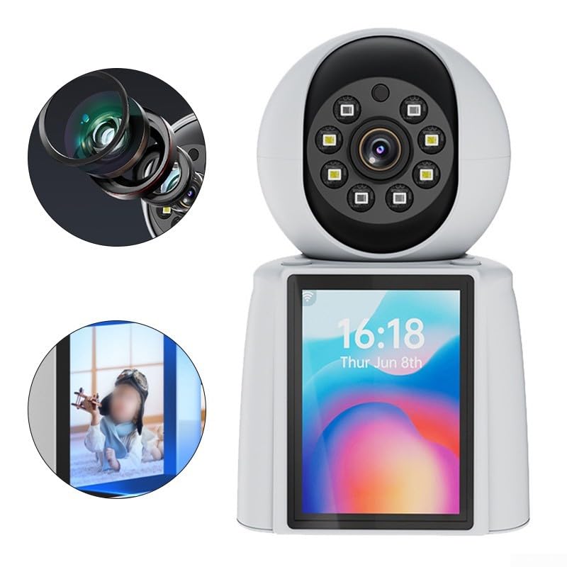Cámara interior de video/audio bidireccional, monitor de bebé de 2 MP con control de aplicación, cámaras para perros de mascotas, detección de humanos/sonido/llanto, cámara de seguridad para el hogar