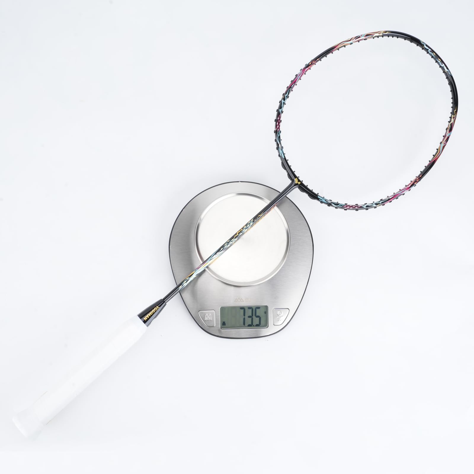 Raquette Simple Badminton Professionnelle YODIMAN - Cadre Double Carbone (Graphite 46T & Fibre de Carbone), Ultra-Légère pour Performance Exceptionnelle - Badminton Racket