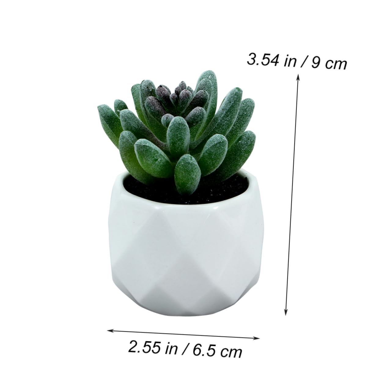 Alipis Plante Grasse Artificielle en Pot 4 Pièces, Céramique PVC | Décorations de Bureau et Comptoir, Formes Variées, Rendu Vivant, Idée Présent Créative
