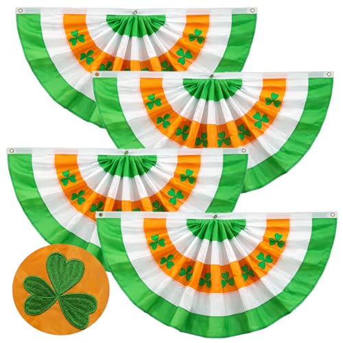 LinaGarten 4Pack St Patrick's Day Bunting Flags...