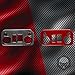PJFUS Real 3K Red Carbon Fiber Car Front Roof Reading Light Control Panel with Sunroof Switch Button Sticker Auto Interior Accessories Compatible with Ford Mustang 2015 2016 2017 2018 2019 2020