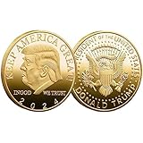 2Pcs Donald Trump Coin 2021-2025 2024 Gold Coin Challenge Coin President Trump