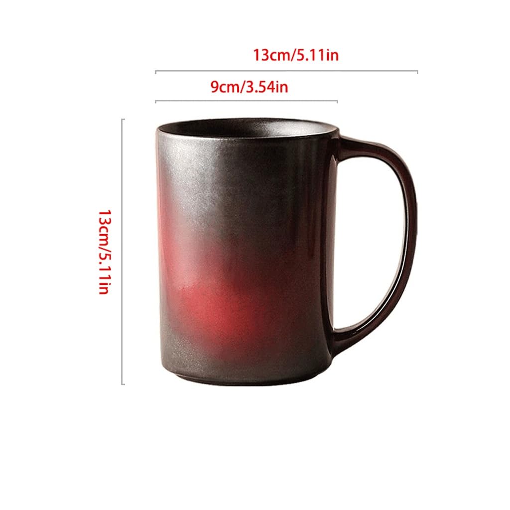 ENGENDER Tazas Cafe Taza De Café Cerámica Piedra, Retro, Horno Convertido En Hogar, Agua Gran Capacidad, Té Oficina Mug Cups(A)