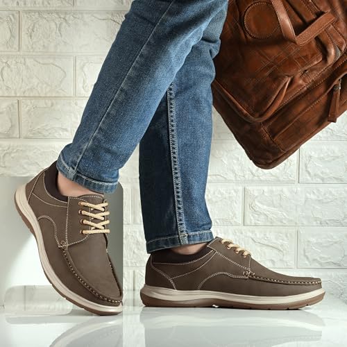 Image of Centrino Penny Loafers for Men | Shoes for Man Stylish | Casual Slip-On with Cushioned Insole | Lightweight Comfortable Mens Loafer Shoes | Hand-Stitched Moccasin Design | Slip On Shoes for Man Daily (9784)