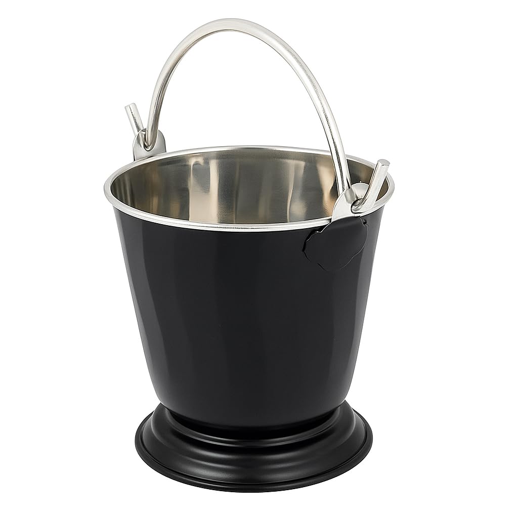 Dynore Stainless Steel Black Matt Serving Bucket/Balti/Gravy Serving Bucket
