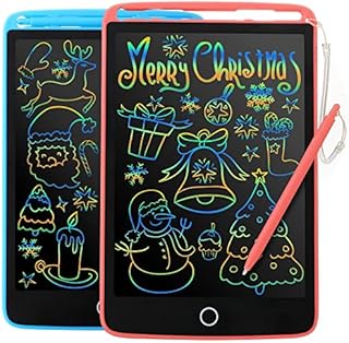 2 Pack Writing Tablet LCD for Kids 8.5 inch Colorful Doodle Board Scribbler Drawing Pad Reusable Erasable EWriter with Lock Screen Function, Learning Educational Toy Gift for 3+ Girls Boys Toddlers