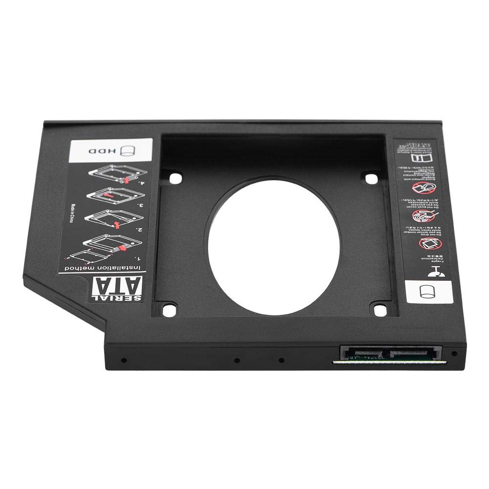 Bewinner 2,5-calowy dysk twardy SATA HDD SSD adapter Drugi dysk twardy obudowa dla kieszeni 9,5 mm / 12,7 mm optyczny adapter DVD do laptopa CD/DVD-ROM (9,5 mm)