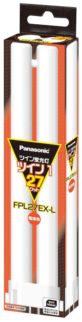 Amazon | パナソニック ツイン蛍光灯 27形 電球色 2本ブリッジ 