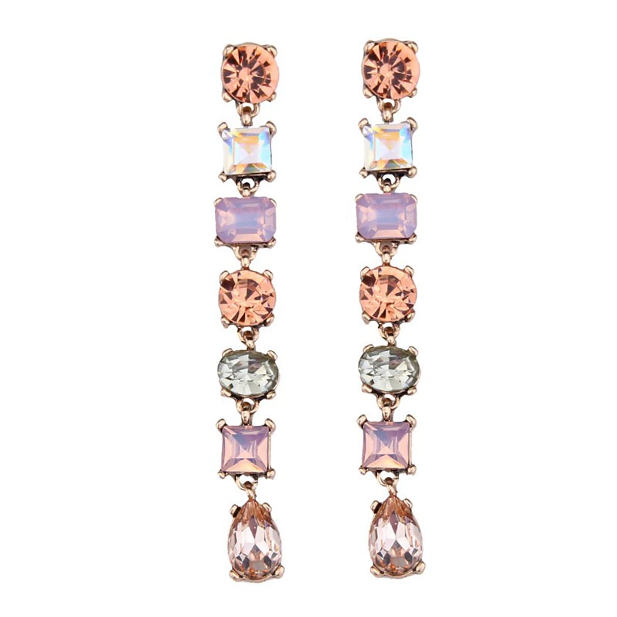 YAHOYA Luxury Long Earrings Statement Earrings Trendy Wedding Beach Jewelry Brand Hot Shinning Drop Dangle Earrings Women