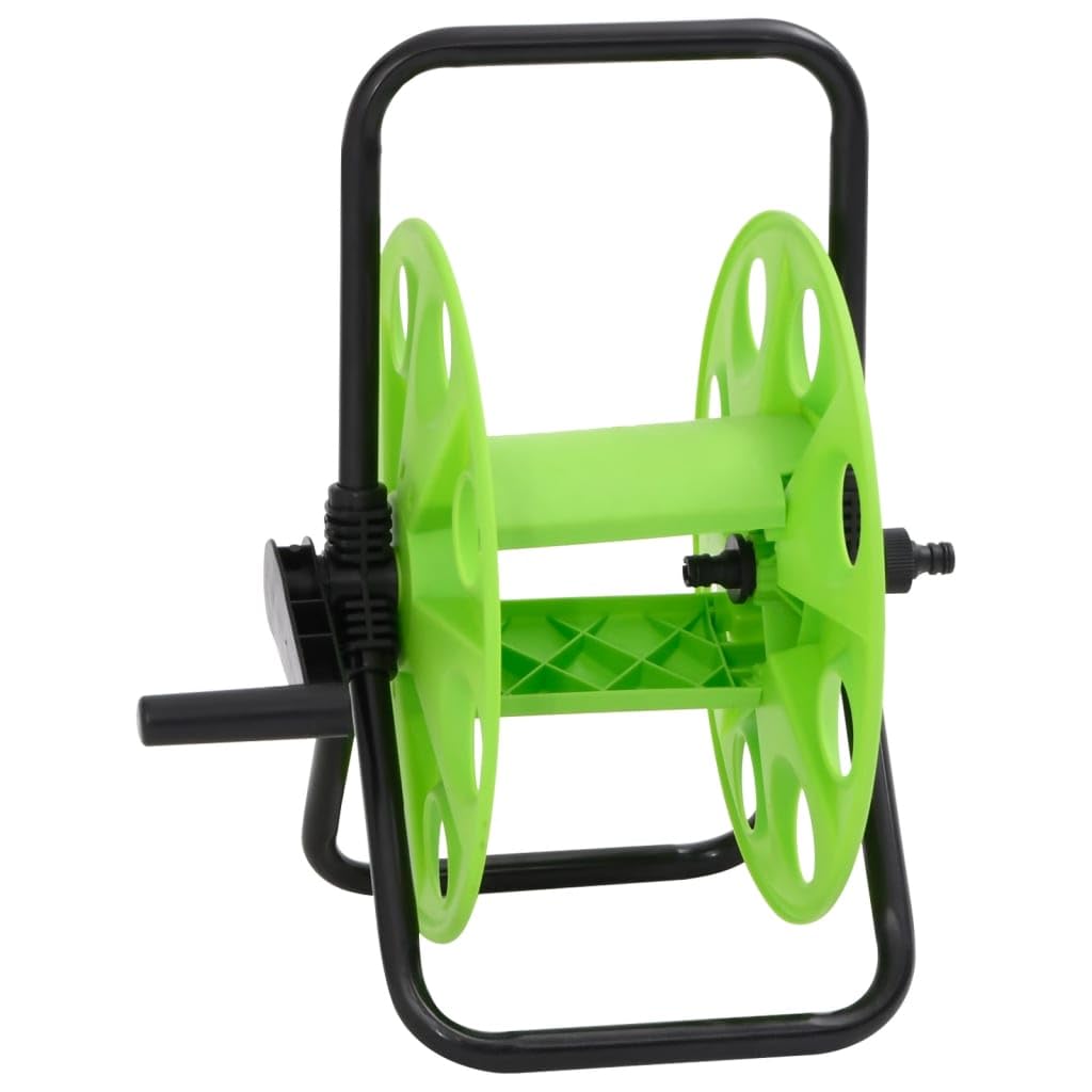 Home & Garden-Free - Carrete de manguera verde para manguera de 45 m 1/2 pulgada de acero