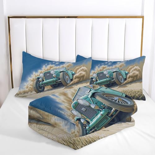 Parure de lit 220x240 microfibre infroissable motif rallye 3D - 8