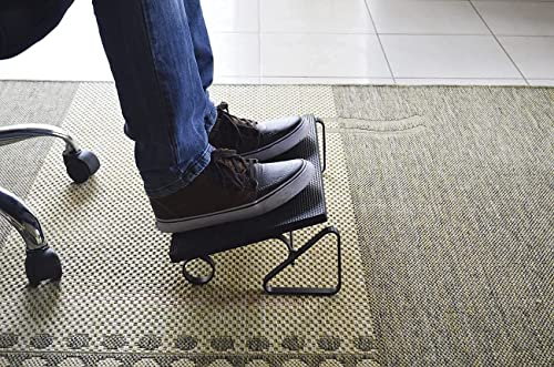 Apoio Descanso para Pés Ergonômico Ajustável Robust 39cm Reliza (Preto)