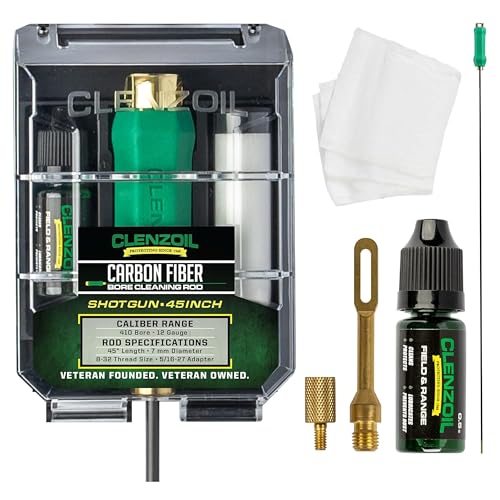 Clenzoil Carbon Fiber Gun Cleaning Rod Kit - Gun Cleaner Kit for Gun Maintenance - Shotgun Cleaning Solution Shotgun - 410-12 Gauge