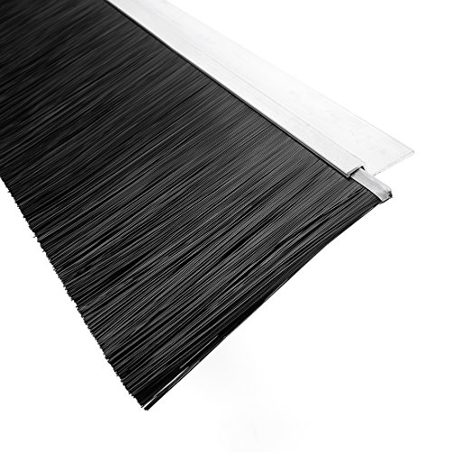 Bas de porte en H avec brosse nylon 40" x 5,83" pour isolation