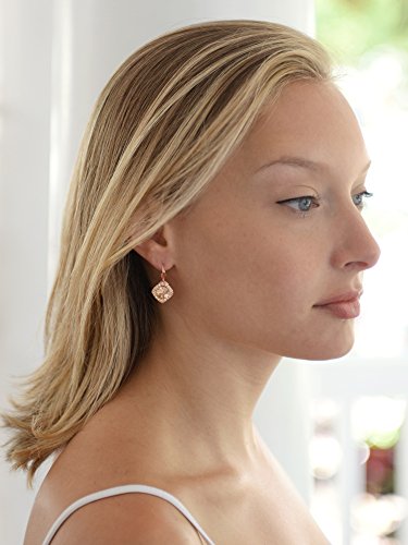 Mariell Tailored Solitaire Drop Earrings With Brilliant Round Crystals In Rose Gold Tone. Loved By All! #TOP4