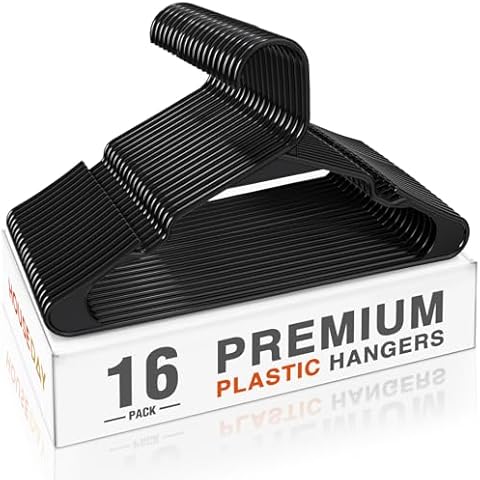 HOUSE DAY Plastic Hangers 16 Pack Cover