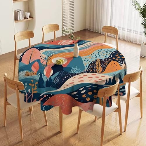 Nappe de table ronde pour terrasse et salle à manger conviviale - 4