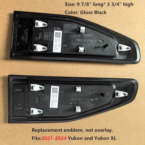 Image of 2pack OEM 2021-2024 Ultimate Vent Emblem Right Left 3D Badge Replacement for Yukon and Yukon XL Denali At4 84846762 (Gloss Black)