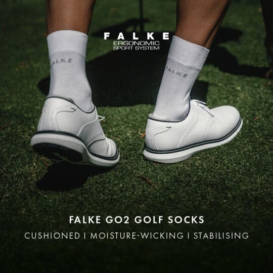 Image of FALKE Men's GO2 Golf Socks, Eco-Friendly, Breathable Quick Dry, 1 Pair | medium cushioning for spiked shoes