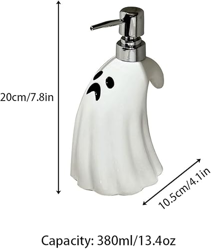 Miniatura 7 de Dispensador de jabón de Halloween Dispensador de jabón de cerámica Dispensador de jabón de otoño, decoración de Halloween, soporte de jabón de
