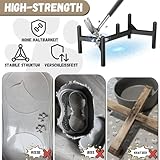 Futternapf Hund Erhöht Hundenapf Set - Doppelte Fressnapf Keramik mit Edelstahlständer - Ideal für Kleine und Mittelgroße Hunde - 660 ml x 2 - Schwarz