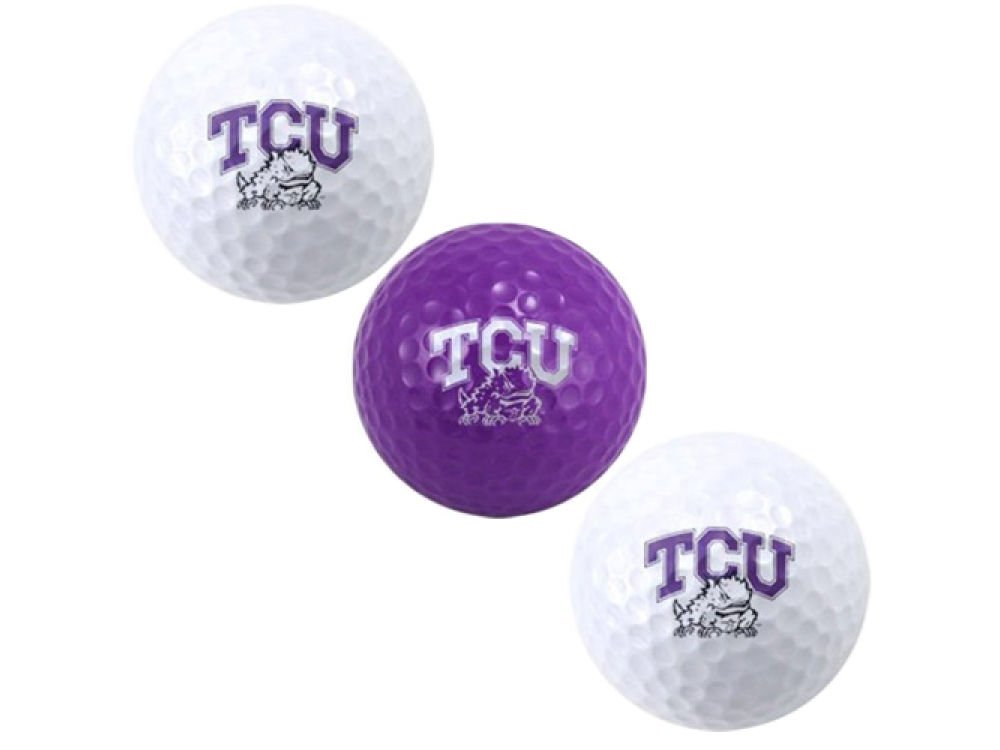 NCAA Regulation Size Golf Balls, 3 Pack, Full Color Durable Team Imprint (Ball Color May Vary)