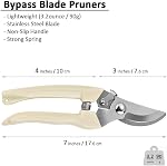 BUGUI Bypass Garden Pruning Shears - 2 Pack, Ultra Lightweight Hand Pruners Make Cut Smooth & Clean, Professional Gardening Scissors for Cutting Live Flowers, Plants, Light Branches.