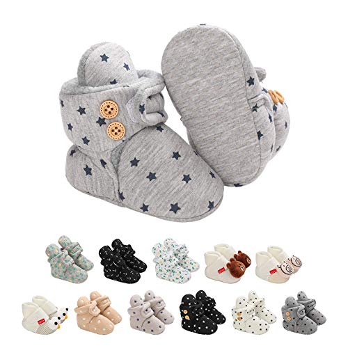 EDOTON Botitas y patucos para bebés, Lindo Dibujos Animados Invierno Animal Calentar Casa Antideslizante Suela Zapatillas Regalo para Bebés de 0 a 18 Meses