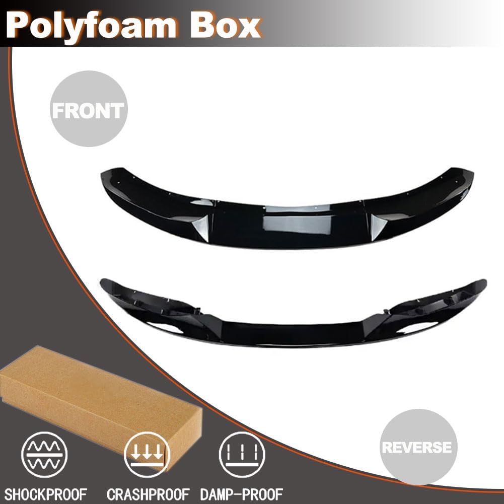 Gloss Black Front Bumper Lip Compatible with BMW X5 F15 M Sport M-Tech 2014-2018 ABS Front Bumper Lip Chin Spoiler Splitter Protector Add-on Factory Outlet