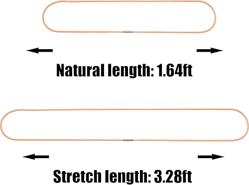 Miniatura 2 de Riakrum 12 coloridas bandas elásticas de goma para botes de basura de 13 a 30 galones, 3.28 pies, bandas de goma grandes para el hogar, cocina,