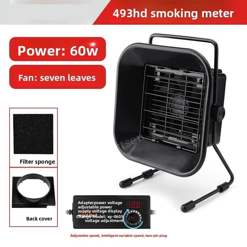 Extractor de humos ESD con absorción soldadura velocidad ajustable 30 W y 60, ventilador conducto escape tubo 2 m, ventilación for bañera para refuerzo(B)