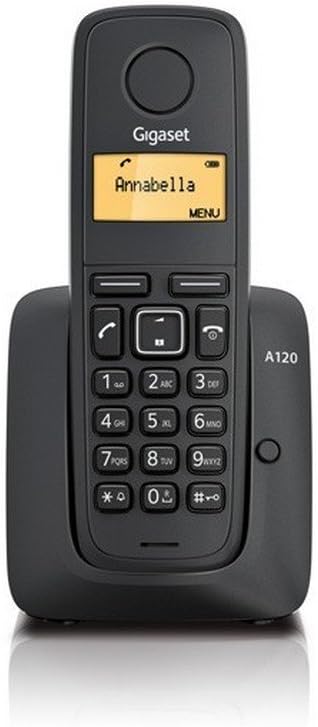 Gigaset A120 SINGLE - Basic Cordless Home Phone with Energy-Saving ECO DECT Technology - Black