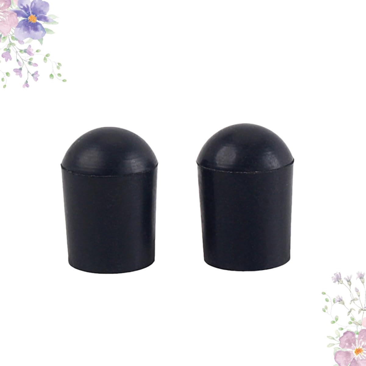 Holibanna 2pcs Cello Endpin Tip Protectors Non Slip Mat for Cello Violin Lightweight Caps Case Elegant Design Black