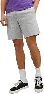 شورت رياضي جيه بي اس تي نيوبيسيك للرجال من جاك اند جونز، لون رمادي فاتح، مقاس XXL, دينيم اسود، قطن