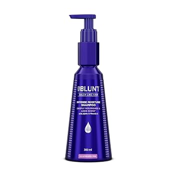 BBLUNT Intense Moisture Shampoo with Jojoba and Vitamin E for Dry & Frizzy Hair Moisturizes & Hydrates Adds Shine For Men & Women 300 ml