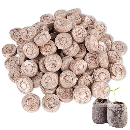 bssmmai 100pcs Seed Starter Pods Coir Pellets 30mm for Seedl