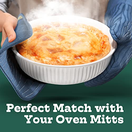 Big Red House Pot Holders For Kitchen Heat Resistant, Set Of 2, Silicone Pot Holders For Kitchen And Baking, Blue Denim #TOP7