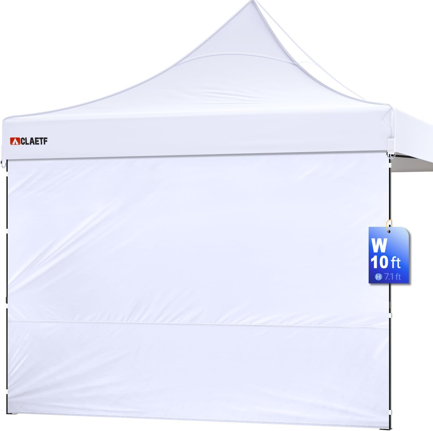 Prompt Cover SunWall for 10×10ft Pop Up Cover,Cover Tent with Sidewalls 210D Oxford Cloth with Waterproof 99% UV Safety,Business Cover/Fits Pop up Tent. (White, 1Sidewall 10×10)