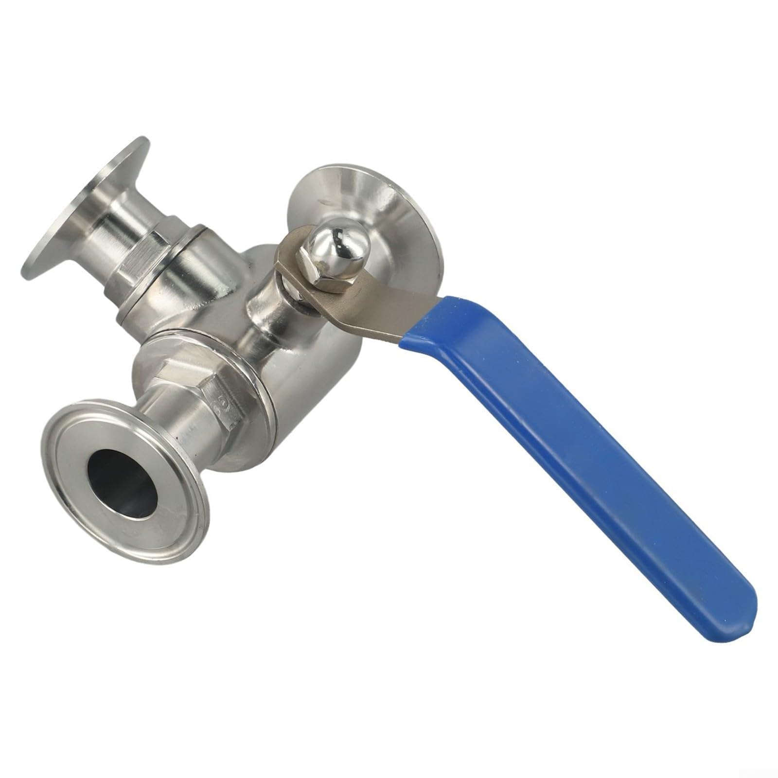 Robinet 3 voies inox anti-rétention avec raccordement tube 1,5 cm OD