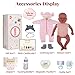 BABESIDE Reborn Baby Dolls Black, 17 Inch Realistic Black Newborn Lifelike Real Life Baby Dolls Poseable Soft Vinyl & Cloth Body with Feeding Kit Gift Box for Kids Ages 3+