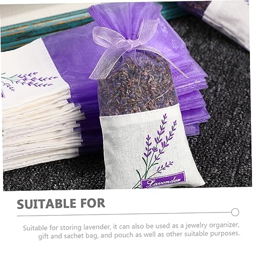 Bolsas de algodón con cordón para lavanda 50pcs miniatura 2
