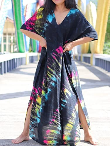 Kaftan Dresses for Women Plus Size Summer Beach Dress with Print and Swim Cover Ups3