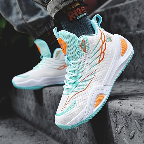 Image of Men's High-Top Basketball Shoes Anti-Slip and Wear-Resistant Soles Running Shoes Graffiti Design Fashionable Sports Shoes