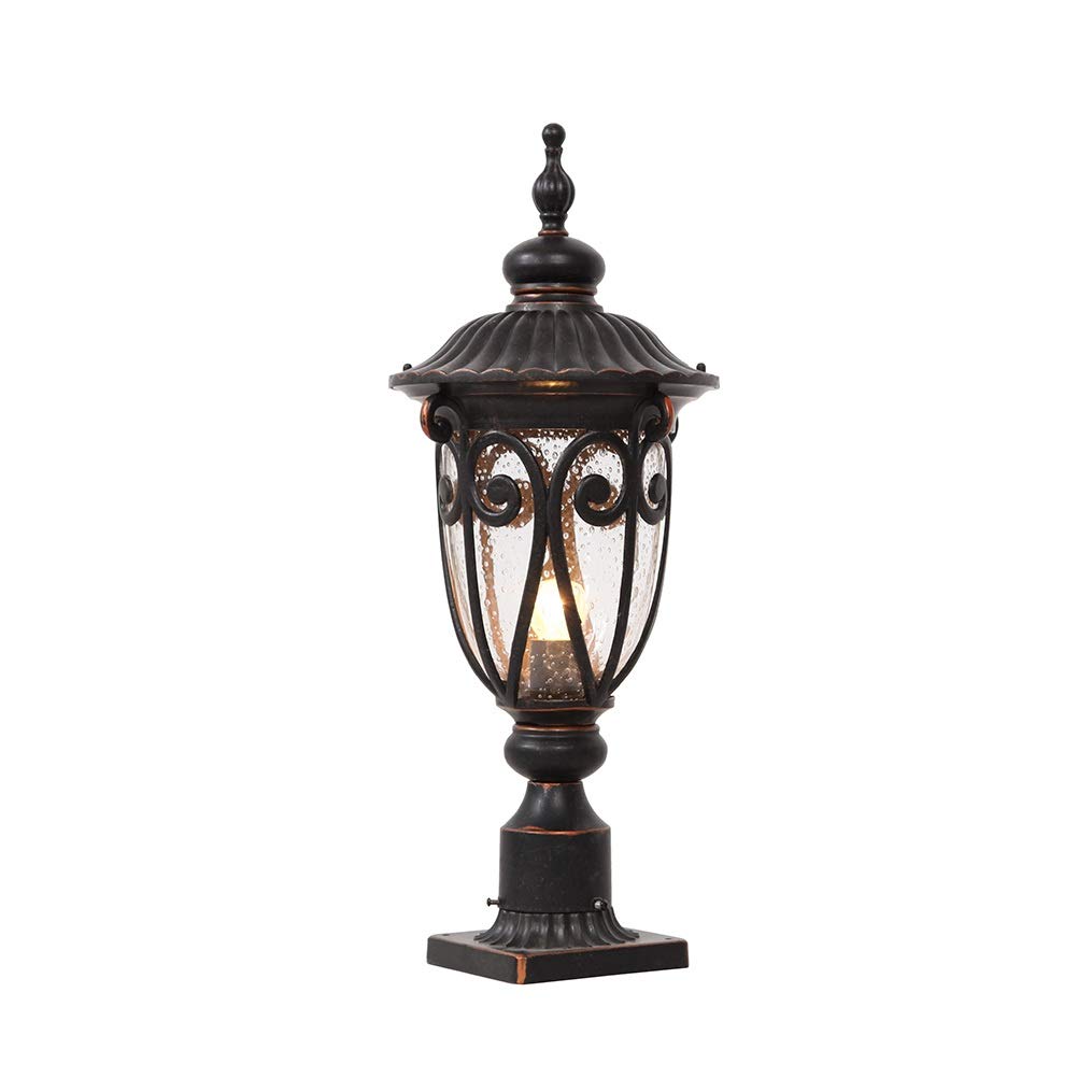 Éclairage de porche extérieur rétro en verre de style palais pour patio et mur de jardin H61cm