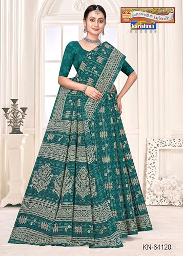 Image of Karishma Pure Cotton Mulmul (Stiff) Saree With Modern Style Batik Print